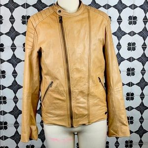 Carmel color Leather Jacket